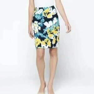 Lysse Charity Pencil Skirt Abstract Floral Size S